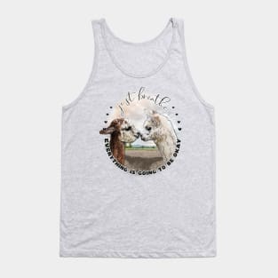 Just Breath Adorable Alpacas Tank Top